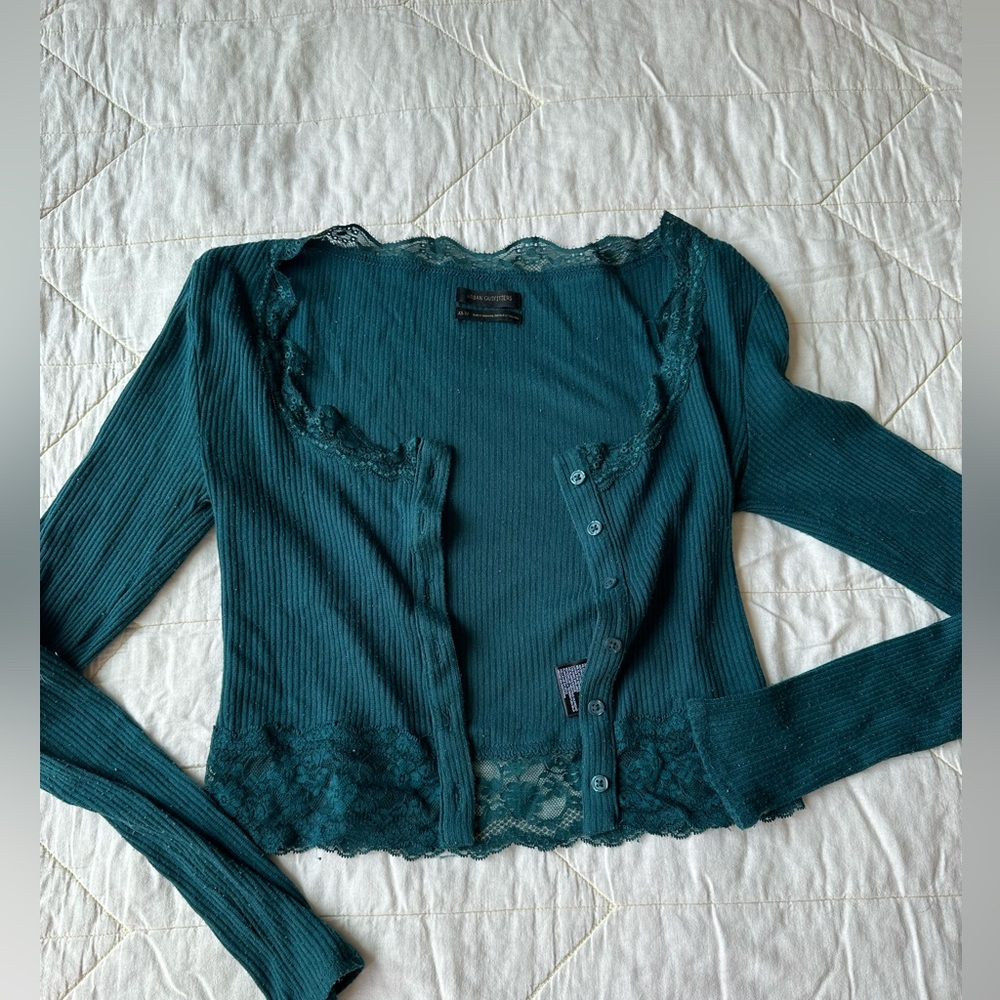 Urban Outfitters cropped lace sweater